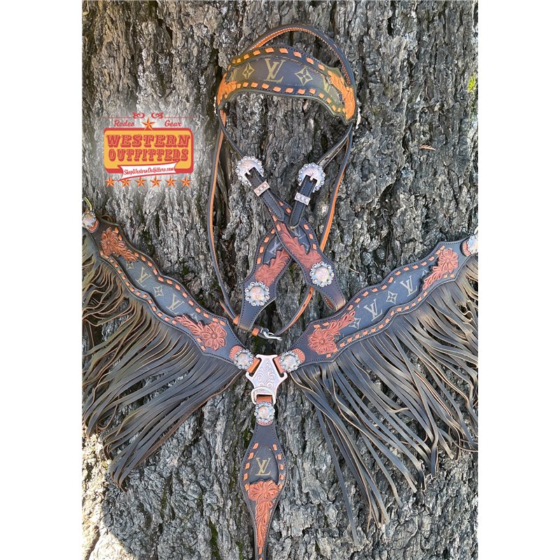 Black Bart Headstall and Tripping Collar Set Black Bart Headstall and Tripping Collar Set
