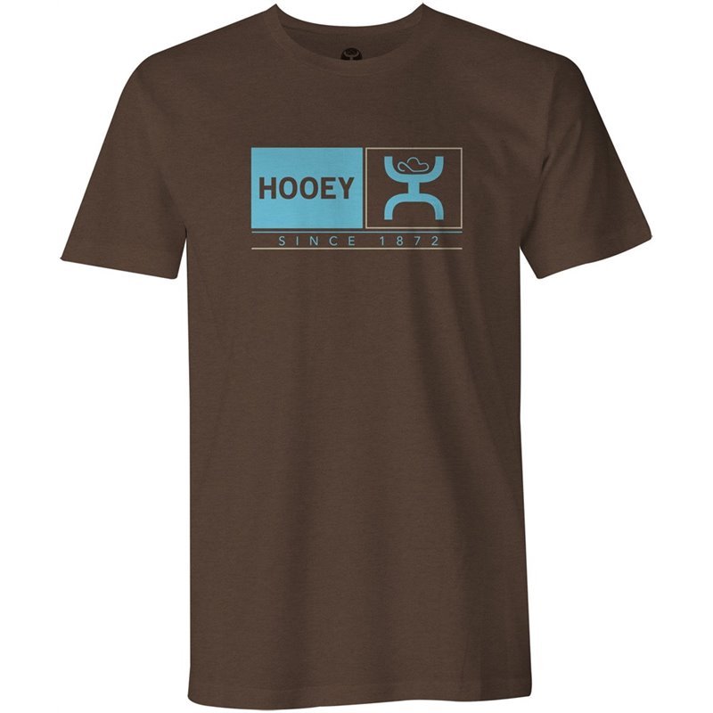 Hooey "Roots" Brown and Turquoise Men's T-Shirt