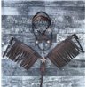 Brown Floral Fringe Headstall and Breast Collar Set