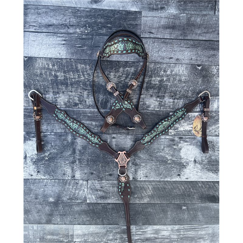 Kit Carson Headstall and Fringe Breast Collar Set Kit Carson Headstall and Fringe Breast Collar Set
