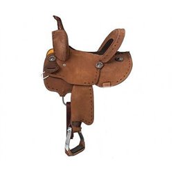 Branson Youth Buckstitch Roughout Barrel Saddle -10"