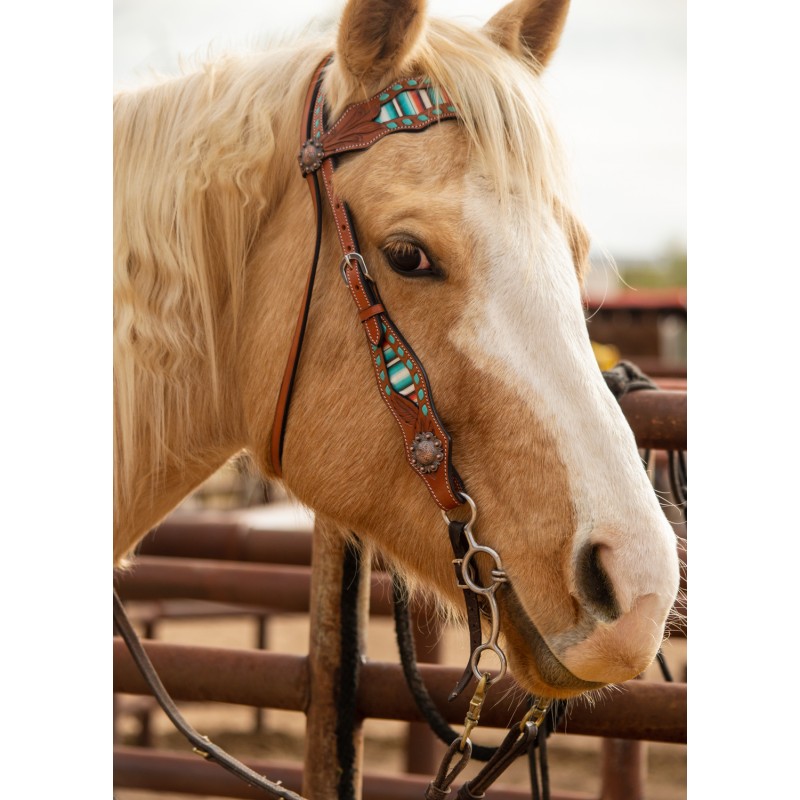 Black Silverado Headstall & Breast Collar Set Headstall Style One Ear