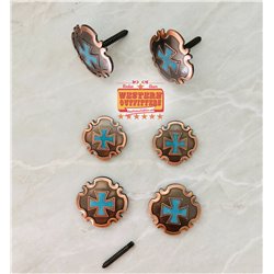 Turquoise Chopper Cross Saddle Concho Pack