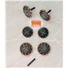 Turquoise with Clear Crystal Saddle Concho Pack