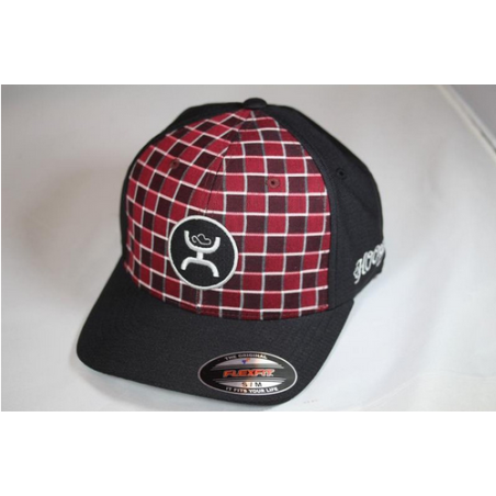 Hooey Flex Fit Mens Red Ohl Check Cap