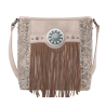 Montana West Fringe Collection Concealed Carry Crossbody - Tan