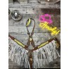 Neon Designer Headstall & Fringe Breast Collar Set