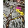 Neon Designer Headstall & Fringe Breast Collar Set