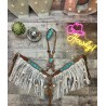Neon Designer Headstall & Fringe Breast Collar Set