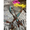 Neon Designer Headstall & Fringe Breast Collar Set