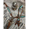 Neon Designer Headstall & Fringe Breast Collar Set