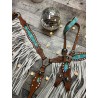 Neon Designer Headstall & Fringe Breast Collar Set