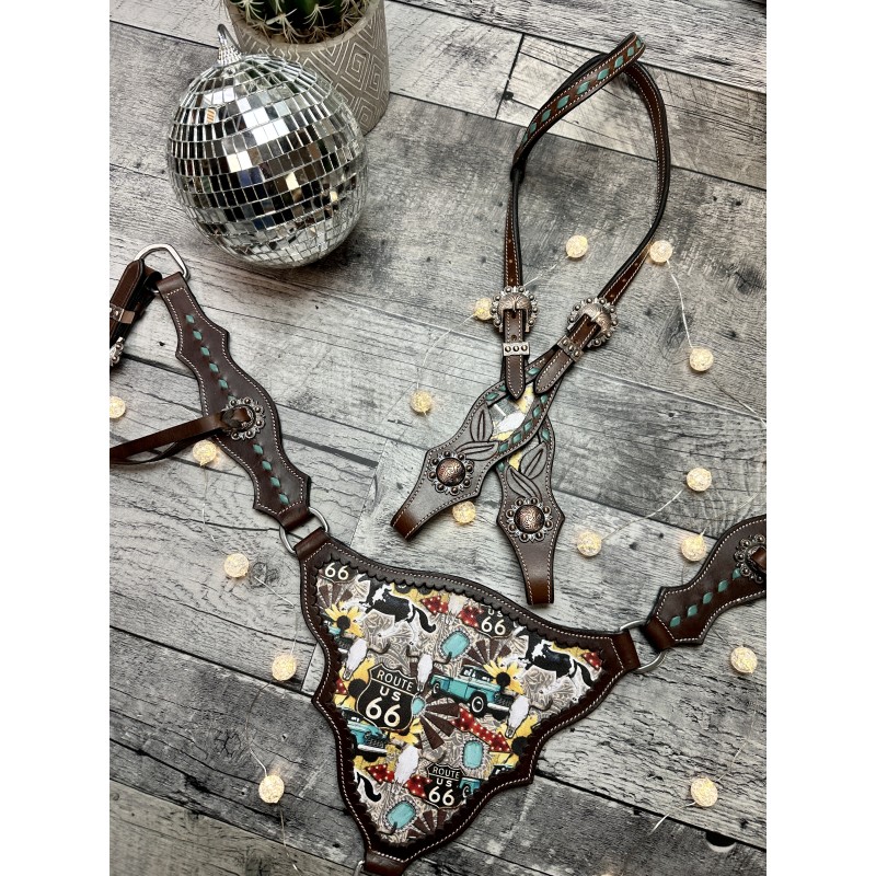 Route 66 Headstall & Breast Collar Set