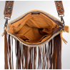 American Darling Messenger Hand Tooled Hair On Genuine Leather Purse