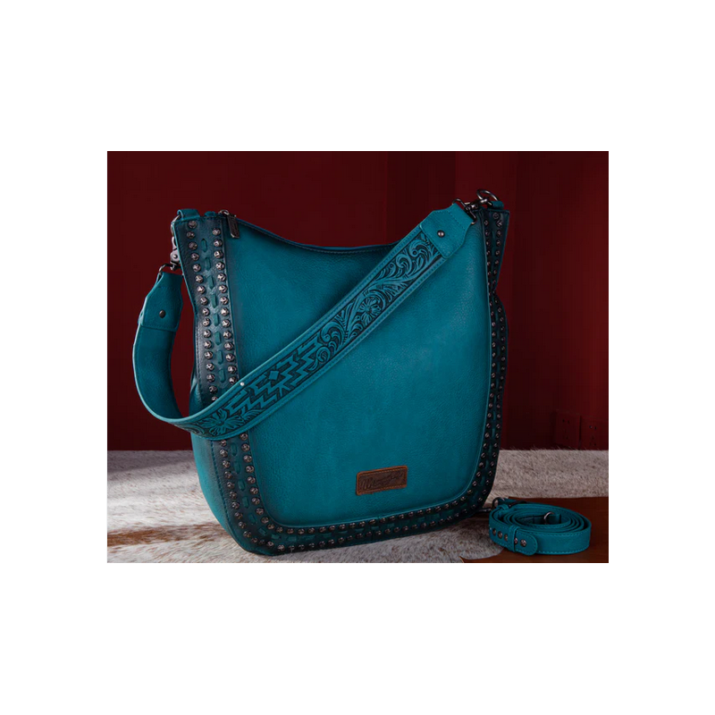 Montana West Wrangler Rivets Concealed Carry Oversize Hobo/Crossbody