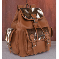 Wrangler Hair-on Cowhide Backpack - Brown