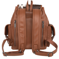 Wrangler Hair-on Cowhide Backpack - Brown