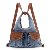 Wrangler Floral Tooled Denim Hobo/Crossbody Backpack (Convertible ) Jean