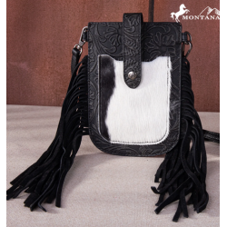 Montana West Hair-On Cowhide Fringe Phone Wallet Crossbody