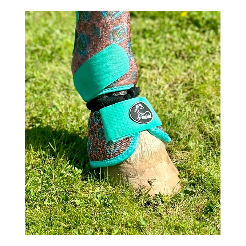 Schulz Equine Tooled Cactus Bell Boots