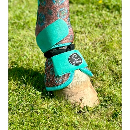 Schulz Equine Tooled Cactus Bell Boots