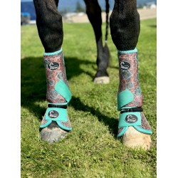 Schulz Equine Tooled Cactus Bell Boots