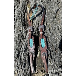 Dark Leather Headstall Gator