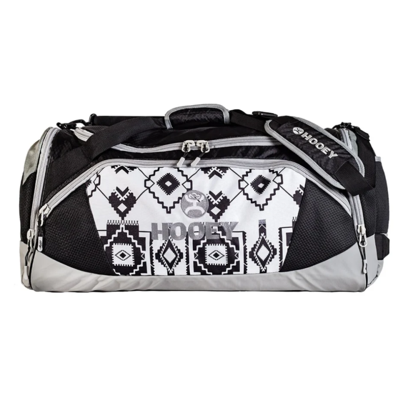 Hooey "Competitor" Duffel Bag- Black and White