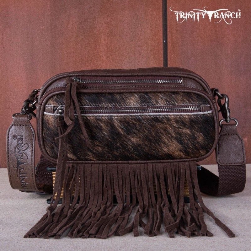 Trinity Ranch Fringe Belt Bag - Coffee