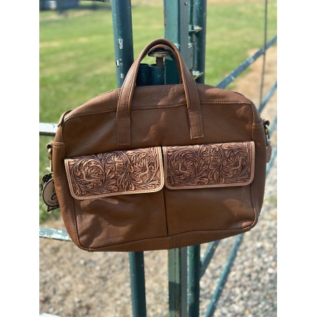 Montana West Ammi & Abba Briefcase Bag - Tan