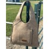 Trinity Ranch Hand-Tie Fringe Concealed Carry Hobo Shoulder Bag- Khaki