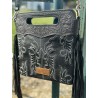 Montana West Wrangler Embroidered Crossbody Concealed Carry - Black