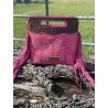 Montana West Wrangler Embroidered Crossbody Concealed Carry - Hot Pink