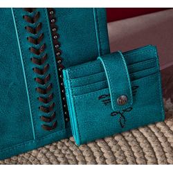 Montana West Tote w/Wallet - Turquoise