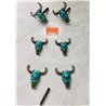 Turquoise Cowskull Saddle Concho Pack