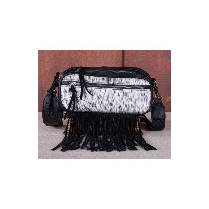 Trinity Ranch Fringe Belt Bag - Black