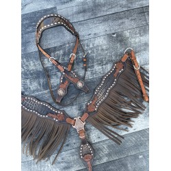 Josie Wales Headstall and Fringe Breast Collar Set