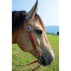 Rust Mohair Headstall