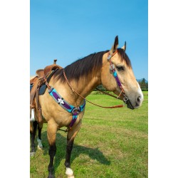 Purple Mohair Headstall