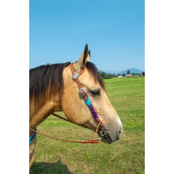 Purple Mohair Headstall