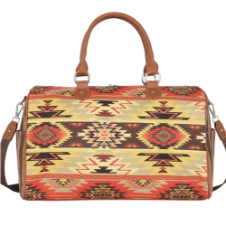 Montana West Aztec Canvas Weekender Bag - Brown