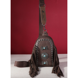 Montana West Fringe Mariposa Concho Collection Sling Bag