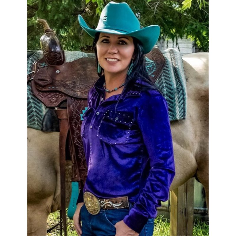 Cowgirl Tuff® Ladies Sport Lux Athletic Jersey Pullover Western Button Up  Shirt