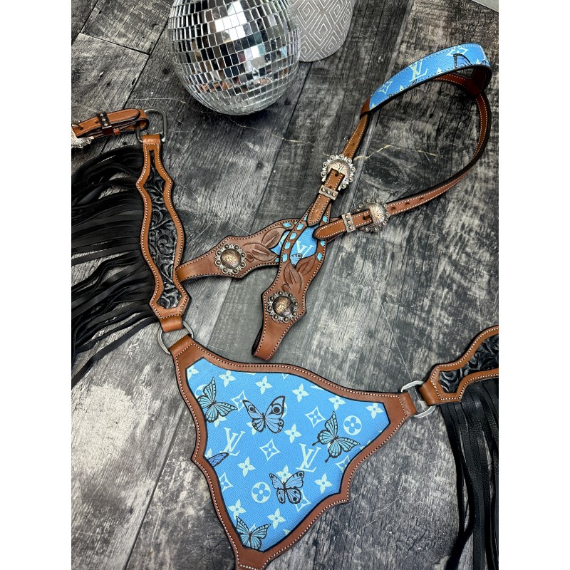 Butterfly Headstall & Breast Collar Set