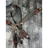 White Designer Leather Headstall & Breast Collar Set