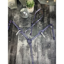 Purple Leather Headstall...