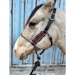 Buck Stitch Leather Lariat Nose Halter