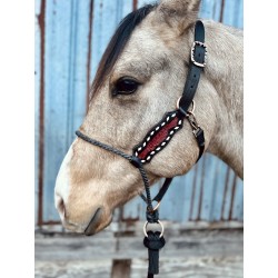 Buck Stitch Leather Lariat Nose Halter