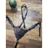 Denim Boot Stitch Headstall & Breast Collar Set