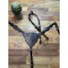 Denim Boot Stitch Headstall & Breast Collar Set